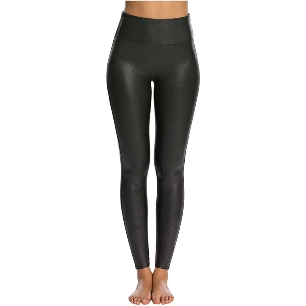 SPANX Faux Leather Leggings | Size Medium, 28” Inseam